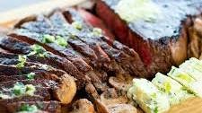 Teriyaki London Broil with Garlic Herb Butter