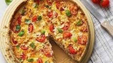Tomato Basil Chicken Quiche
