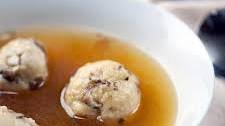 Truffled, Shiitake Matzo Ball Soup