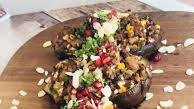 Vegan Grilled Aubergine Boats