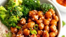 Vegan Sticky Sesame Chickpeas
