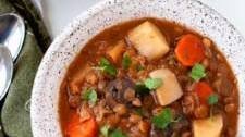 Vegetarian Irish Stew with Lentils and Guinness