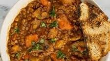 Vegetarian Irish Stew with Lentils and Mushrooms