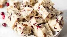 White Chocolate Cranberry Pecan Fudge